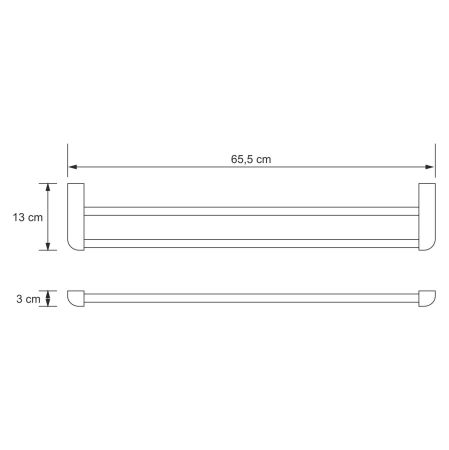 Kammel K-8340WHITE Держатель полотенец двойной, артикул K-8340W
