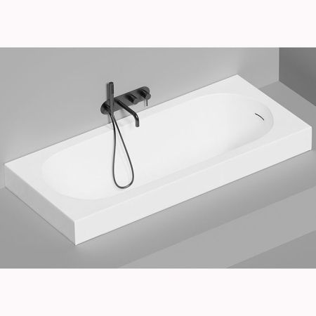 Salini (ORNELLA KIT) Встраиваемая овальная ванна на ножках 1700x750x600мм, сифон, интегрированный слив-перелив, материал: S-Sense, цвет: белый глянцев, артикул 102411G