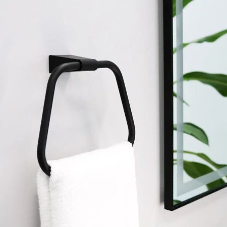 Зеркало с подсветкой LED Fixsen FX-2080B прямоугольное 80х60 см, черное, артикул FX-2080B