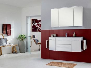 Комплект мебели Marlin 3040city, 1200 мм (2 ящика, 2 двери), цвет белый глянец