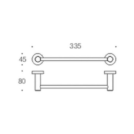Colombo Plus Полотенцедержатель 33.5см., цвет: PVD Vintage, артикул W4909.VL