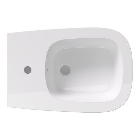 Биде, Alice, Wunder, тип установки-подвесной, ширина, мм-360, глубина, мм-530, высота, мм-285, форма чаши-прямоугольная, отверстия для смесителя-1, материал-керамика, вид грязеотталкивающего покрытия-Aliglaze+, крепления в комплекте, без сливного механизм, артикул 45010101SET