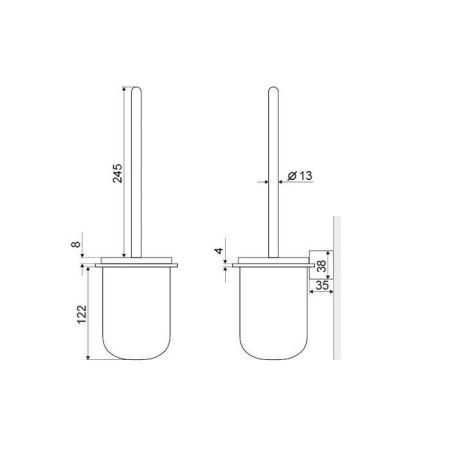 Ершик подвесной EXCELLENT Kobo (хром), артикул DOEX.1705CR