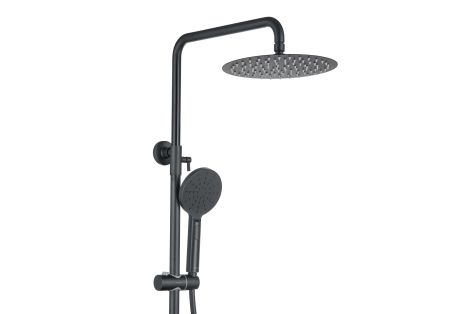 Душевая система 3jet 250мм AQUATEK, матовый черный AQ2060MB, артикул AQ2060MB