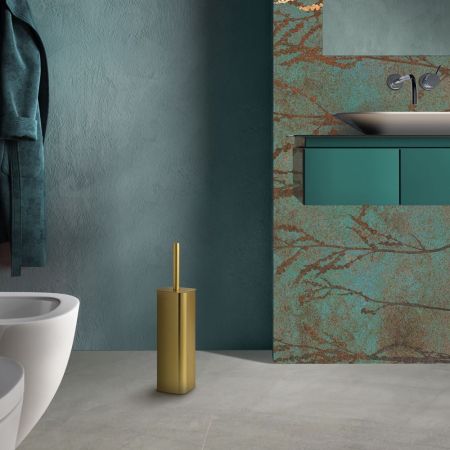 Gedy Jack, напольный металлический ёрш, цвет матовое золото, артикул 1334(88)