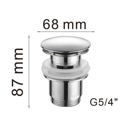 Донный клапан Haiba HB63, хром