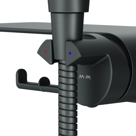 F0H8F922 Func, гигиенический набор со смесителем для душа с полкой, черный, шт., артикул F0H8F922