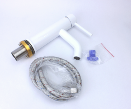 Смеситель для раковины Bronze de Luxe SCANDI 1451W, белый, артикул 1451W