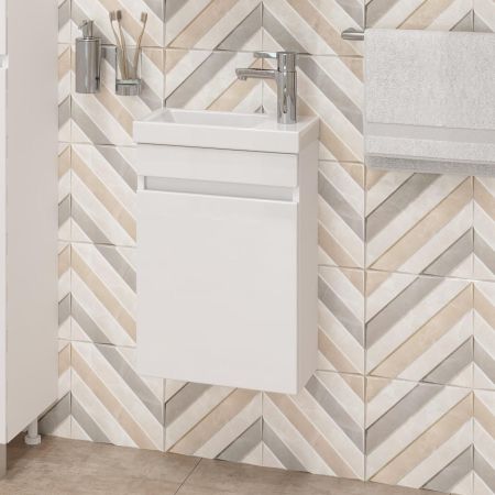 Тумба Onika Милтон 40 подвесная, белая (ум. Como 40)