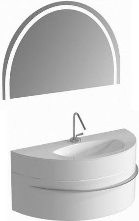 Тумба под раковину De Aqua Эскалада 117 белый, подвесная с ручкой, артикул 186751