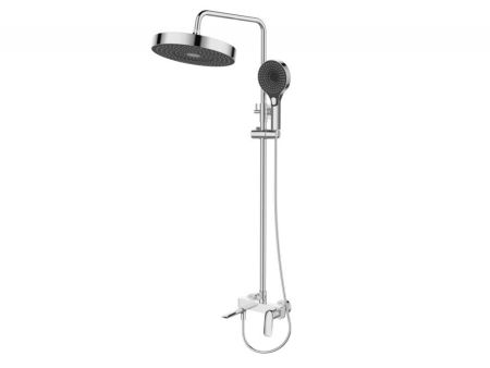 METAURO-CVD-GM Душевая стойка со смесителем и изливом, оружейная сталь, артикул METAURO-CVD-GM