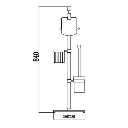 Напольная стойка Savol S-0Y650A, хром, артикул S-0Y650A