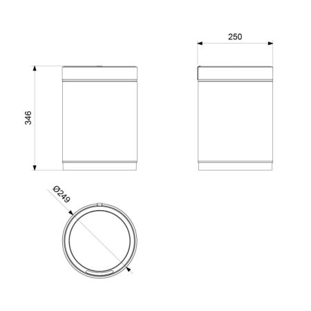 Ведро мусорное сенсорное Timo Saona черный (13100/03), артикул 13100/03