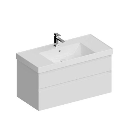 Тумба CUBO подвесная с ящиками 100, белая матовая, артикул CUB.100.2\WHT.M