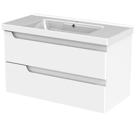 Тумба с раковиной Orange Milano 100-02 ТР-МR 100 подвесная Белая, артикул ТР-МR 100