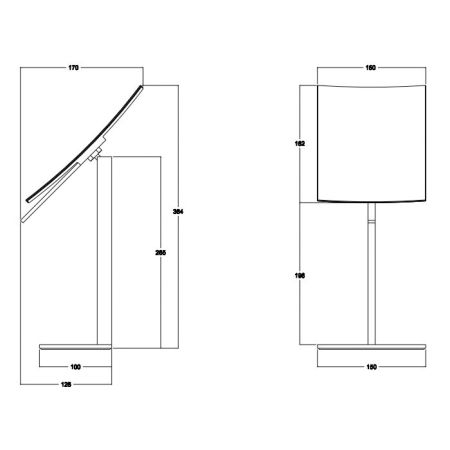 GESSI  INVERSO ACCESSORIES Настольное поворотное зеркало, цвет: Warm Bronze Br PVD