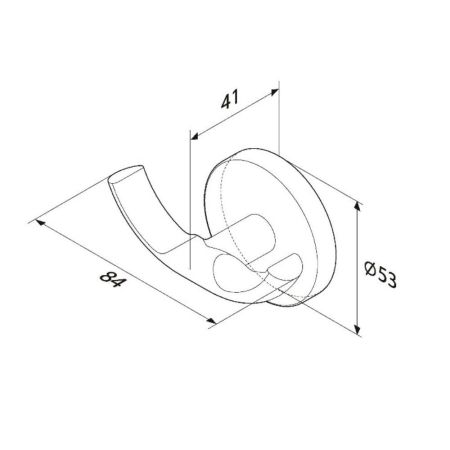 A85A35622 X-Joy, Двойной крючок для полотенец, черный, артикул A85A35622
