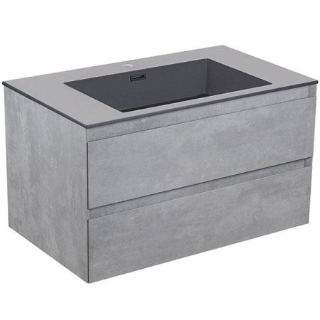 Тумба под раковину Vincea Luka VMC-1L800CT подвесная Cement, артикул VMC-1L800CT
