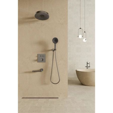 Душевая система встраиваемая с термостатом Bronze de Luxe OMG! 1011GM, графит, артикул 1011GM