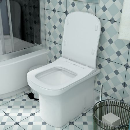 Унитаз приставной Maretti Veneto безободковый с микролифтом, VE10PRBM61-844, белый