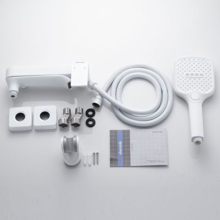 Смеситель для ванны Shevanik S4102C, белый