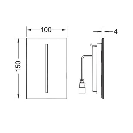Лицевая панель TECEfilo Urinal, нержавеющая сталь, сатин, с покрытием против отпечатков пальцев (7,2 В или 230/12 В), артикул 9242068