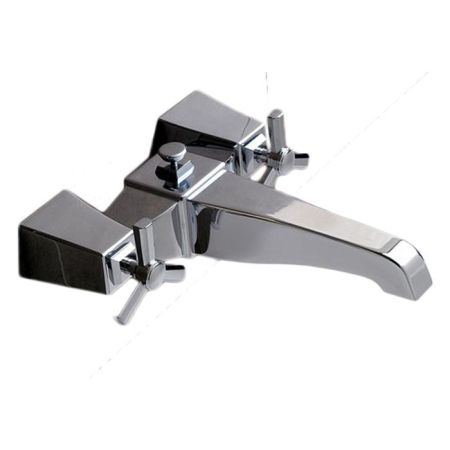 Devon Time Смеситель ванны настенный  с ручной лейкой и шлангом , цвет хром