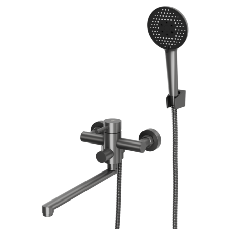 Смеситель для ванны с длинным поворотным изливом RUSH Melos (SUS1101-51Grey), артикул SUS1101-51Grey