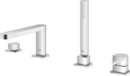Смеситель для ванны на 4 отверстия GROHE Plus, хром (29307003)