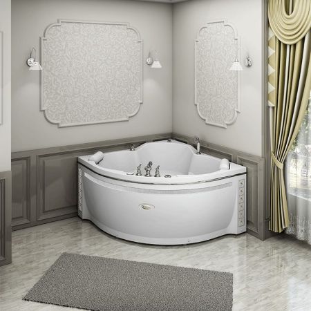 Акриловая ванна Radomir Сорренто 3 130х130 с гидромассажем White