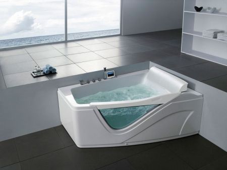 Акриловая ванна Gemy G9056 K 170х130 R с гидромассажем, артикул G9056KR