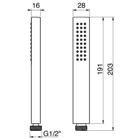 Almar THIN Ручной душ, латунь, Gun Metal Brushed PVD Almar THIN Ручной душ, латунь, Gun Metal Brushed PVD
