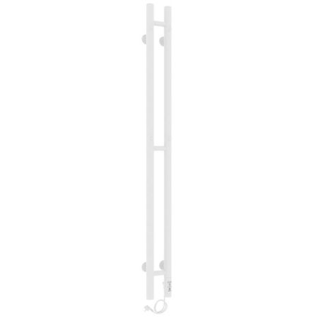 Полотенцесушитель электро "Прайм ЧК 80х1200 ДУЭТ (КРУГ)", белый муар, правый, артикул 73207631