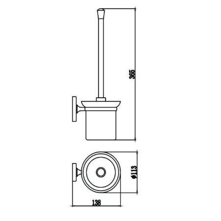 Ершик Savol S-007094, хром, артикул S-007094