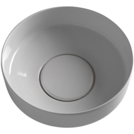 White Ceramic Was, круглая раковина с пьедесталом, 40x84,5h см, цвет белый глянцевый, артикул W100708SET01