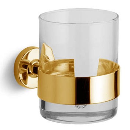 Bertocci Cinquecento  Стакан подвесной, цвет: прозрачное стекло/золото, артикул 110 0500 5000