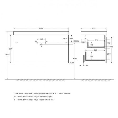 Мебель для ванной CEZARES GIUBILEO, артикул GIUBILEO-1000-1C-SO-BL