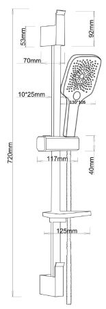 Душевой гарнитур, артикул: SSS1303SQ, ESKO, артикул SSS1303SQ