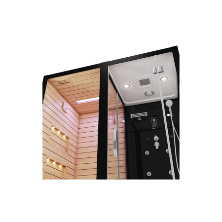 Сауна ALBANO Nero-L комбинированная 2в1 Cerutti SPA Black 1800x1100x2230 Сауна ALBANO Nero-L комбинированная 2в1 Cerutti SPA Black 1800x1100x2230