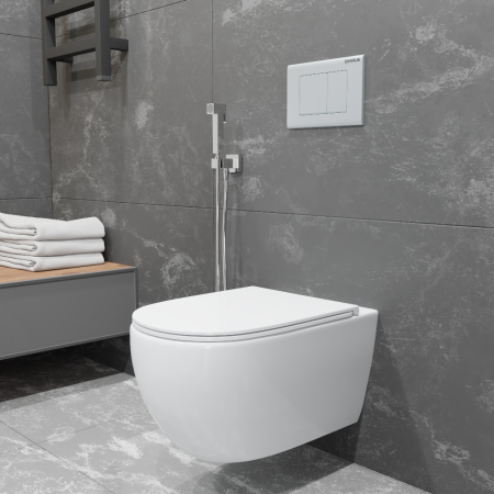 SKANDENBORG RIMLESS
Безободковый подвесной унитаз с горизонтальным выпуском в стену c легкосъемным сиденьем с функцией микролифт в комплекте   
Тип смыва: Каскадный             
Размер : 555*365*355
EWC700-125W, артикул EWC700-125W