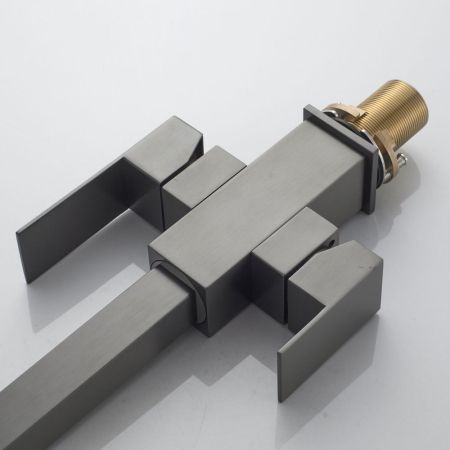 Смеситель для кухни с подключением фильтра Shevanik S148T, оружейная сталь, артикул S148T