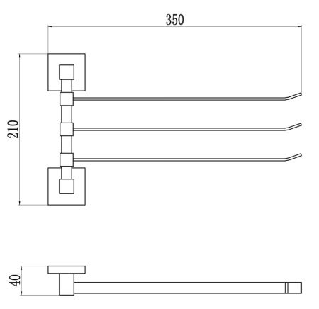 Полотенцедержатель Savol S-06503A, хром, артикул S-06503A