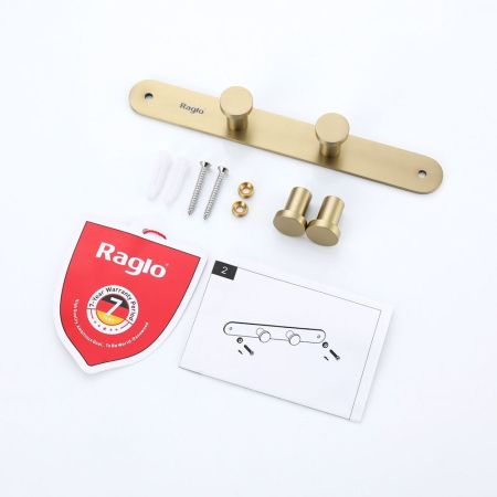 Крючок для ванной комнаты Raglo R300.054.03, золотой сатин