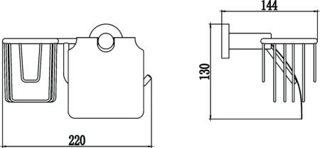 Держатель для туалетной бумаги и освежителя Savol S-R08751, хром, артикул S-R08751