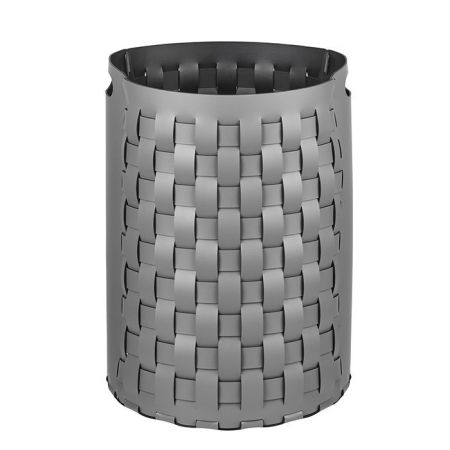 Colombo Adj Круглая корзина Bottega, D40H57 см, цвет: серый/черный, артикул BADJ1057-0301