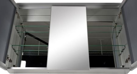 Зеркальный шкаф De Aqua Алюминиум 120 серебро