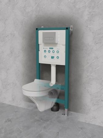 Инсталляция для подвесного унитаза Knotlor ISWC502FG, бирюзовый, артикул ISWC502FG