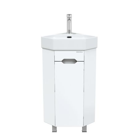 Тумба Onika Айленд 35 напольная, белая, угловая (ум. Line)