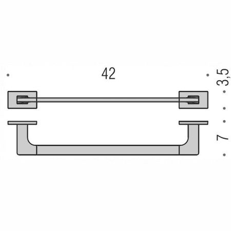 Colombo Look Полотенцедержатель 42 см, цвет: хром, артикул B1609.CR