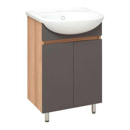 Тумба Runo Лада 50 графит под умывальник 00000000152 (Уют 50) (00-00001164), артикул 00-00001164